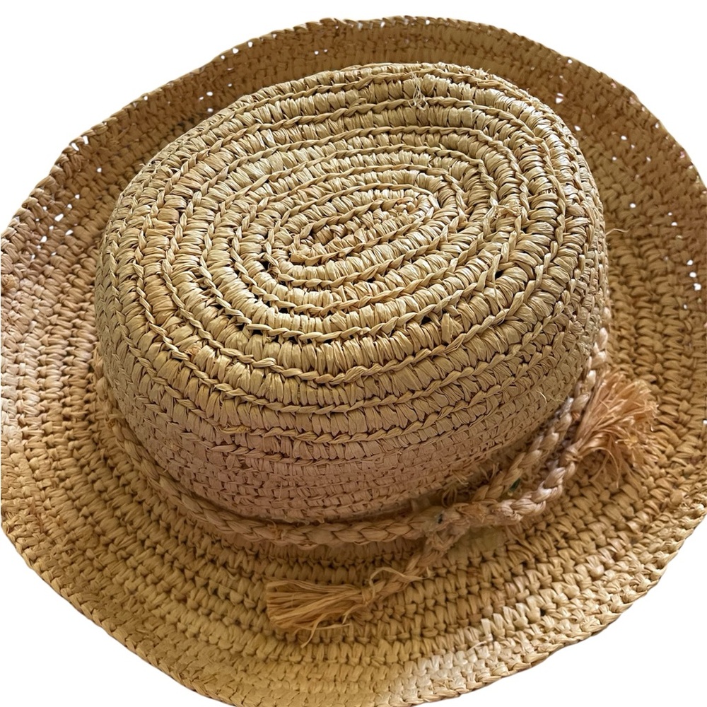 Scala Natural Straw Crochet Sun Hat - Picture 4 of 6